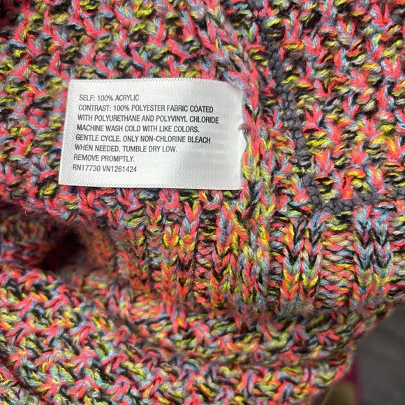 Xhilaration Women's Pink and Black Textured Crew Neck Sweater - Picture 9 of 10